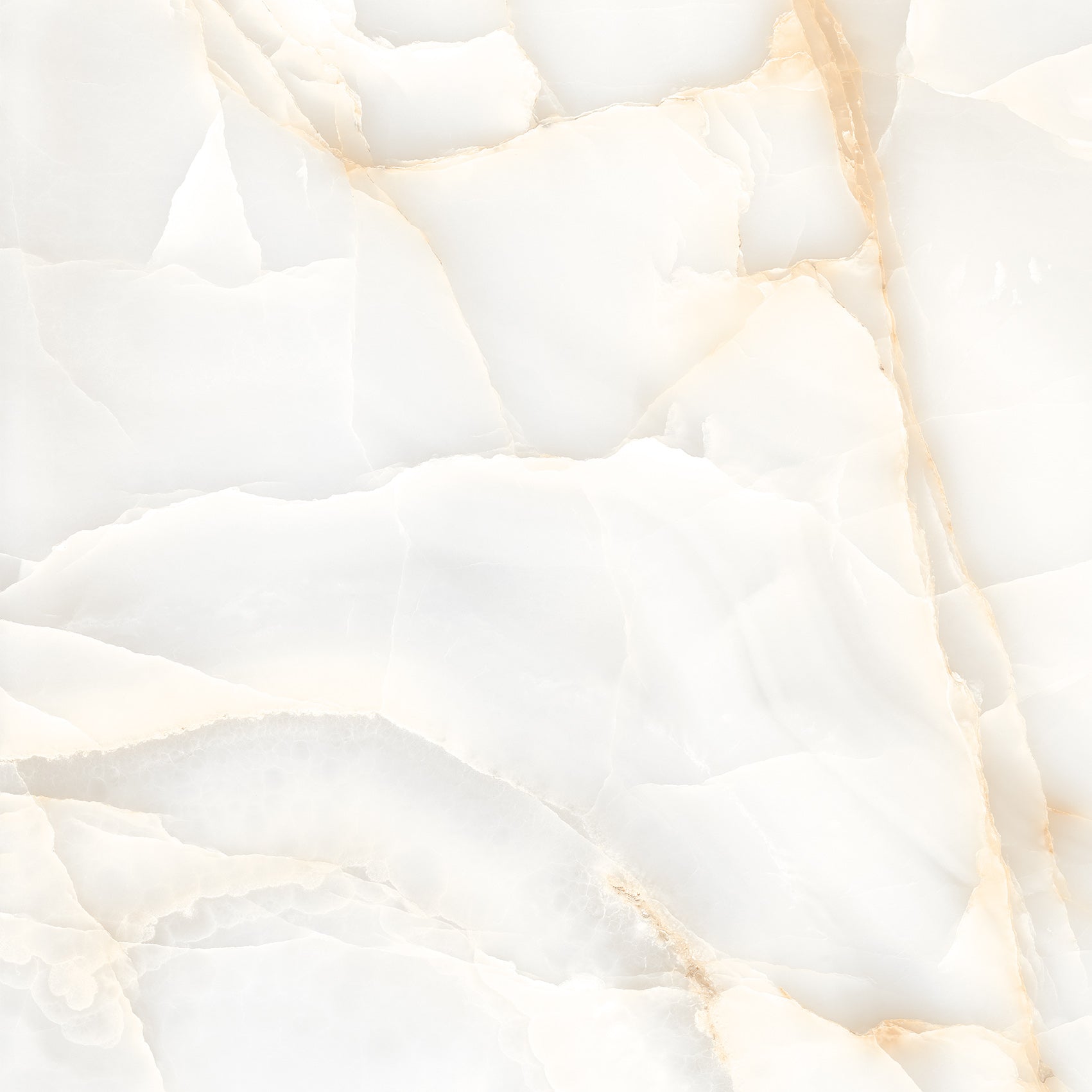 Persian Onyx Gold White Glossy Porcelain Tiles 60x60cm Wall & Floor Tile