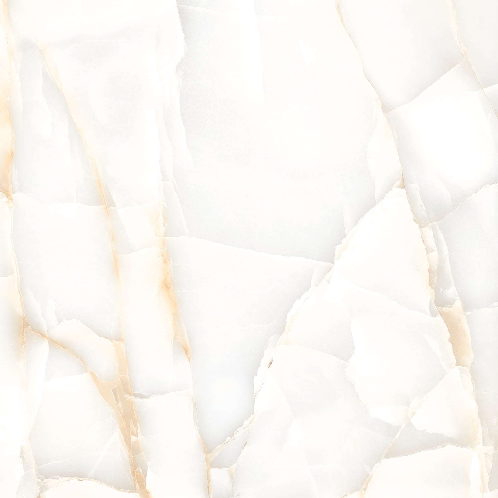 Persian Onyx Gold White Glossy Porcelain Tiles 60x60cm Wall & Floor Tile