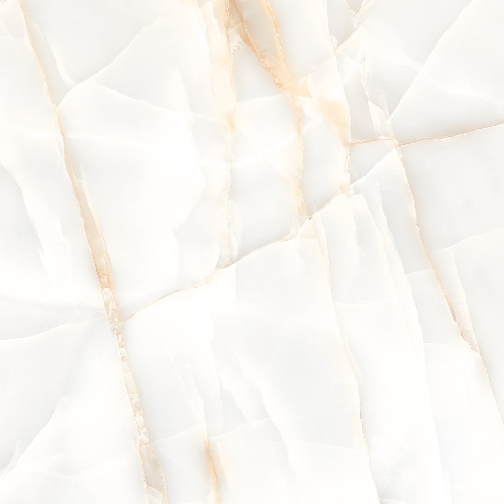 Persian Onyx Gold White Glossy Porcelain Tiles 60x60cm Wall & Floor Tile