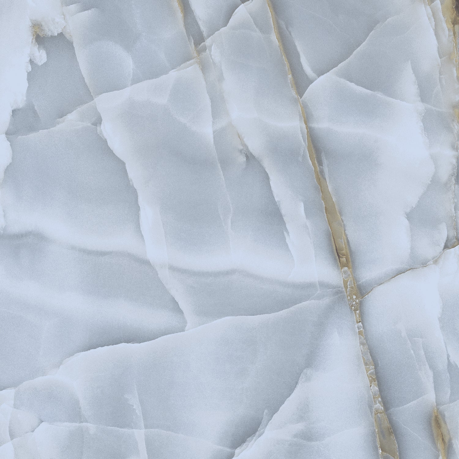 Persian Onyx Gold Blue Glossy Porcelain Tiles 60x60cm Wall & Floor Tile