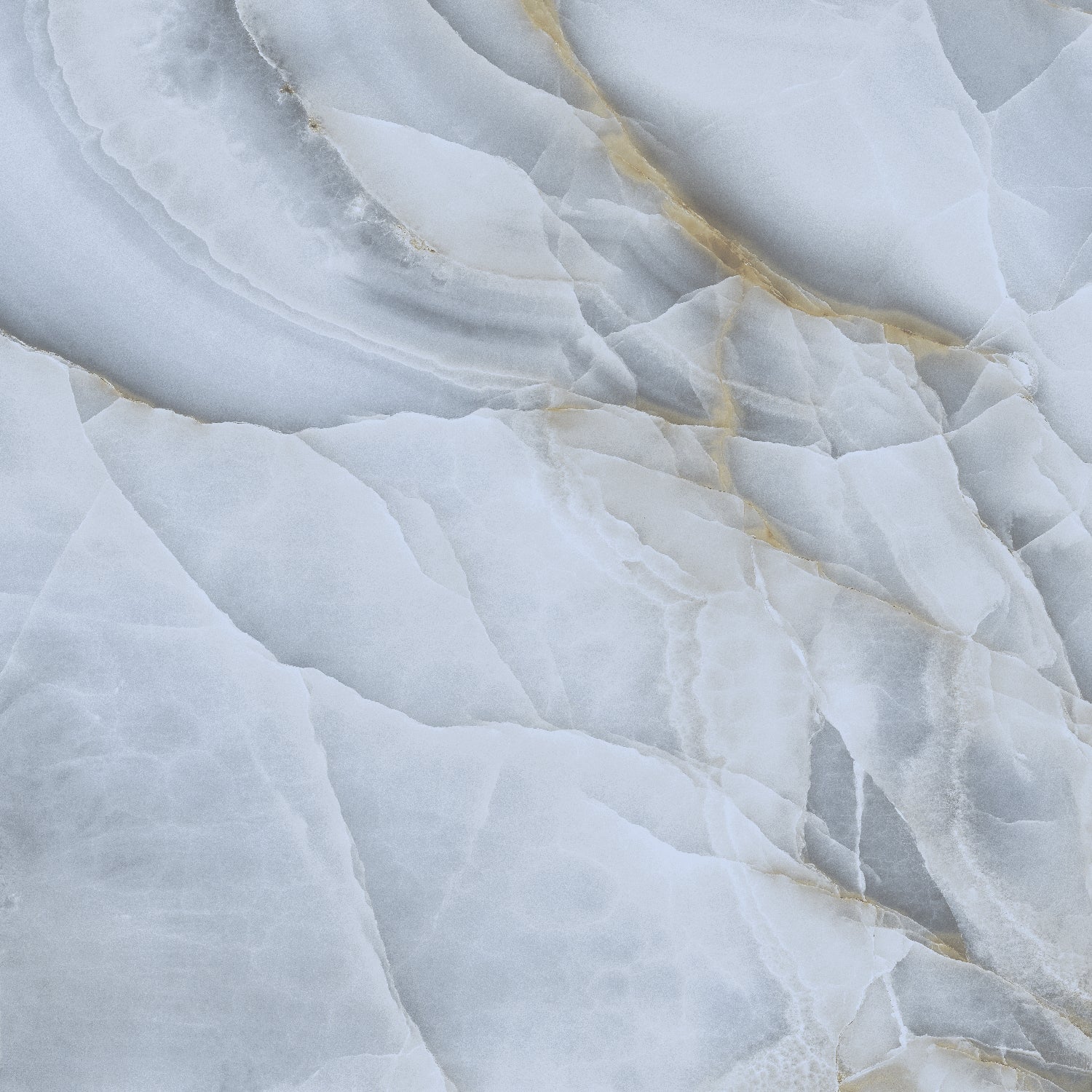 Persian Onyx Gold Blue Glossy Porcelain Tiles 60x60cm Wall & Floor Tile