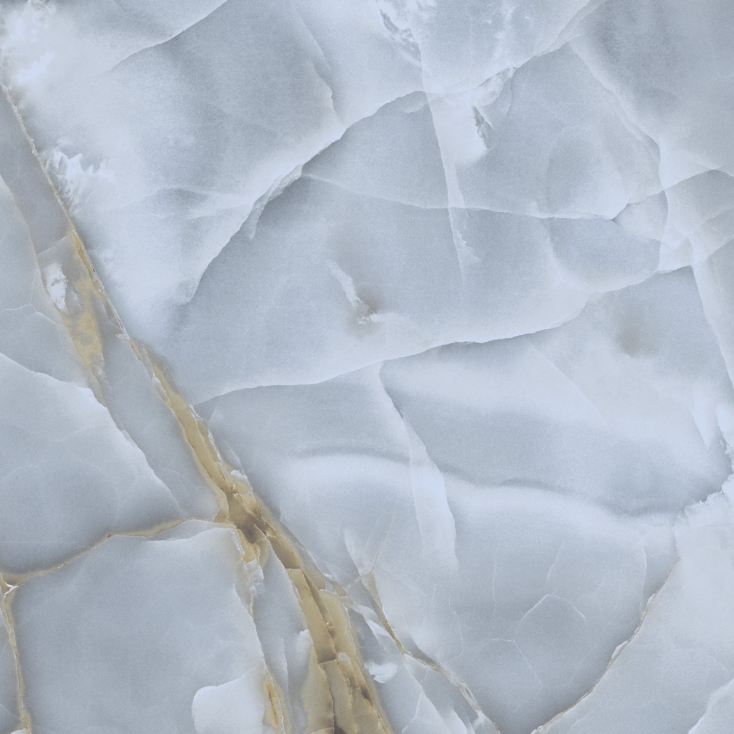 Persian Onyx Gold Blue Glossy Porcelain Tiles 60x60cm Wall & Floor Tile