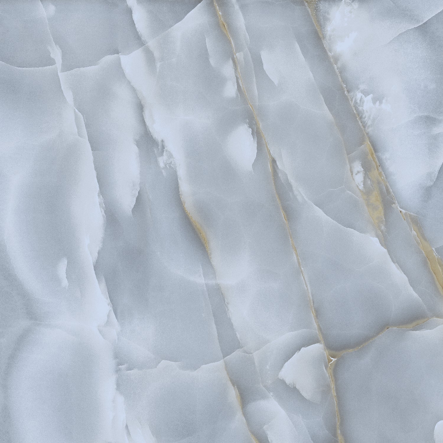 Persian Onyx Gold Blue Glossy Porcelain Tiles 60x60cm Wall & Floor Tile