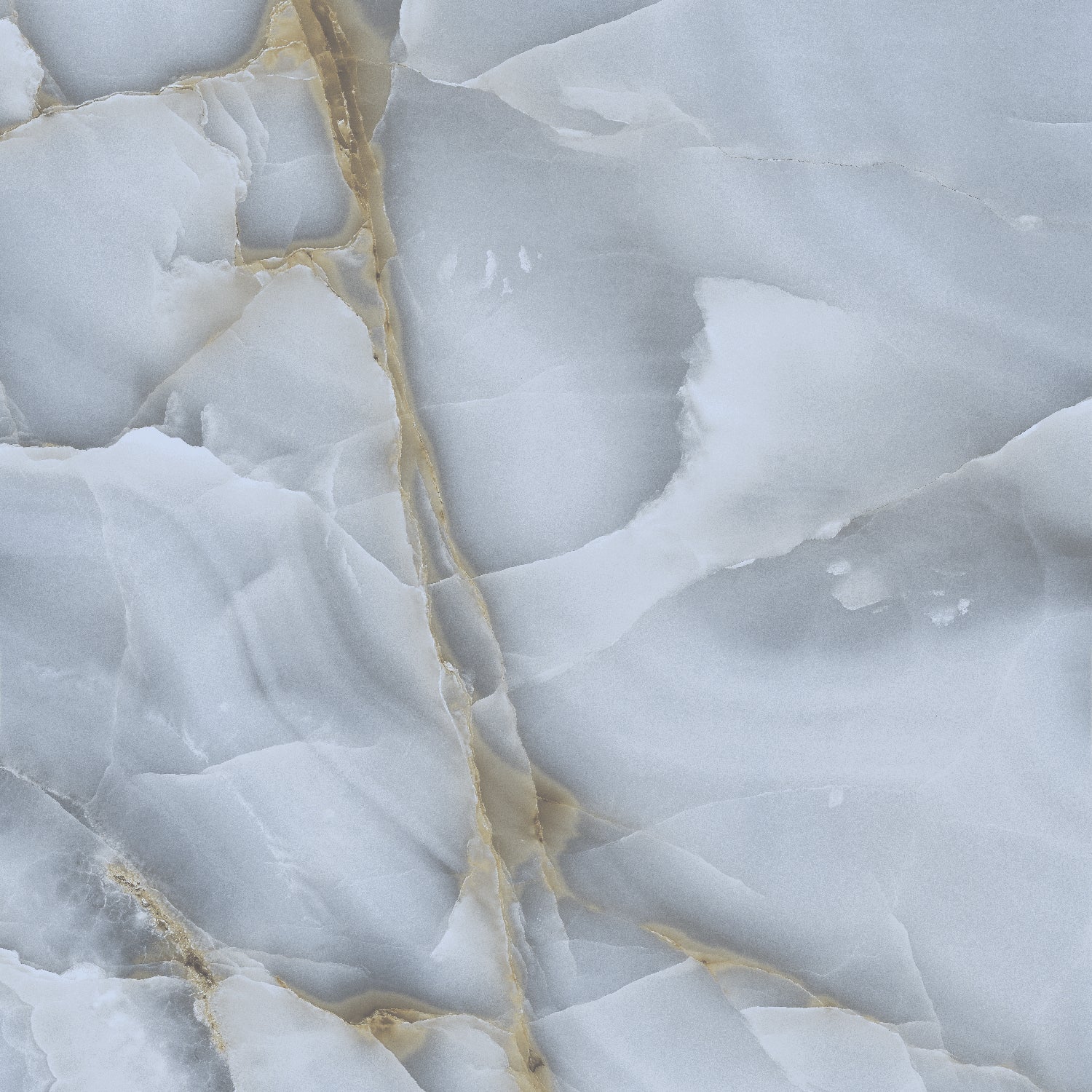 Persian Onyx Gold Blue Glossy Porcelain Tiles 60x60cm Wall & Floor Tile
