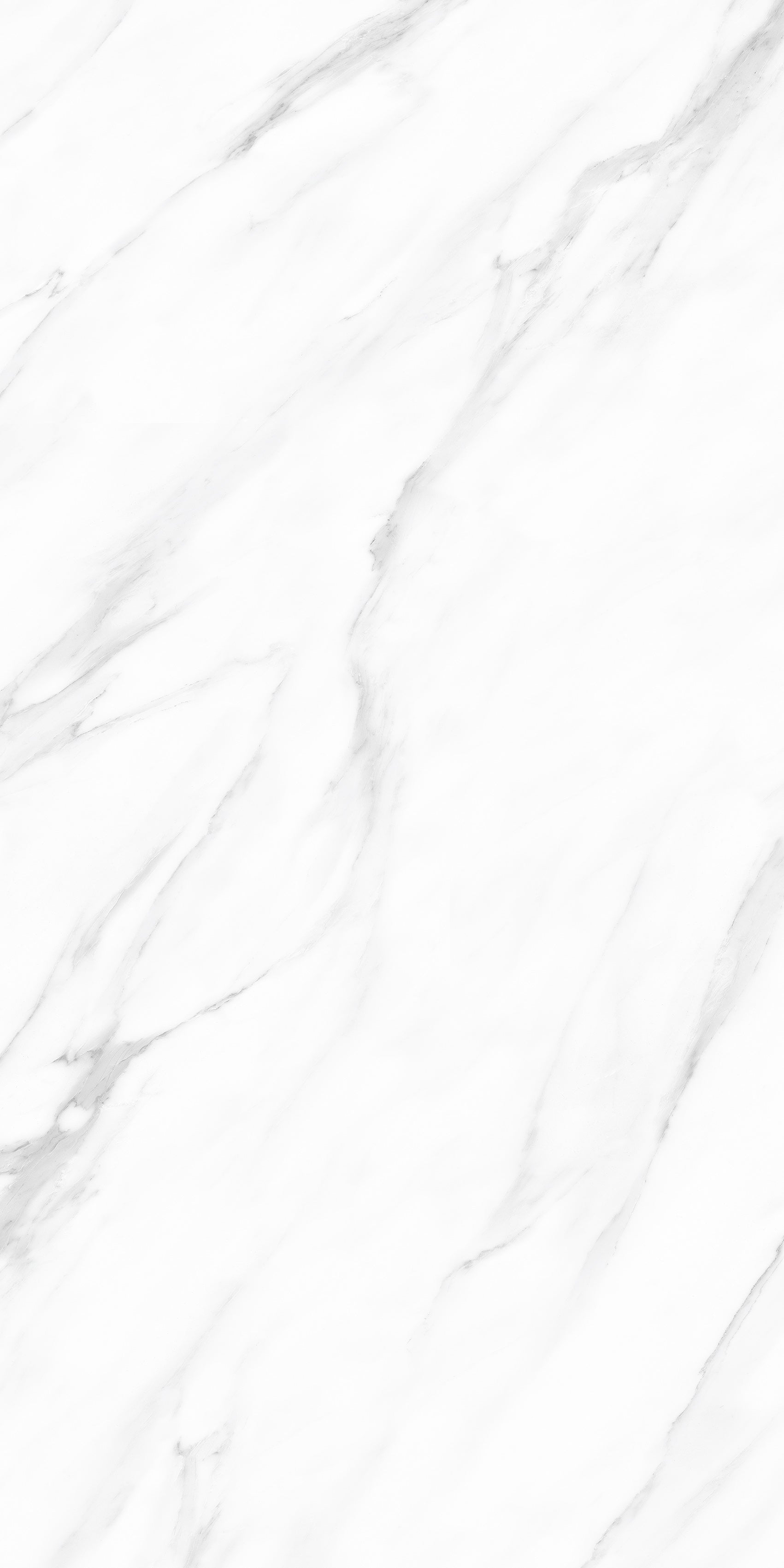 Carrara White Polished Marble Effect Porcelain 60x120cm Wall and Floor Tile