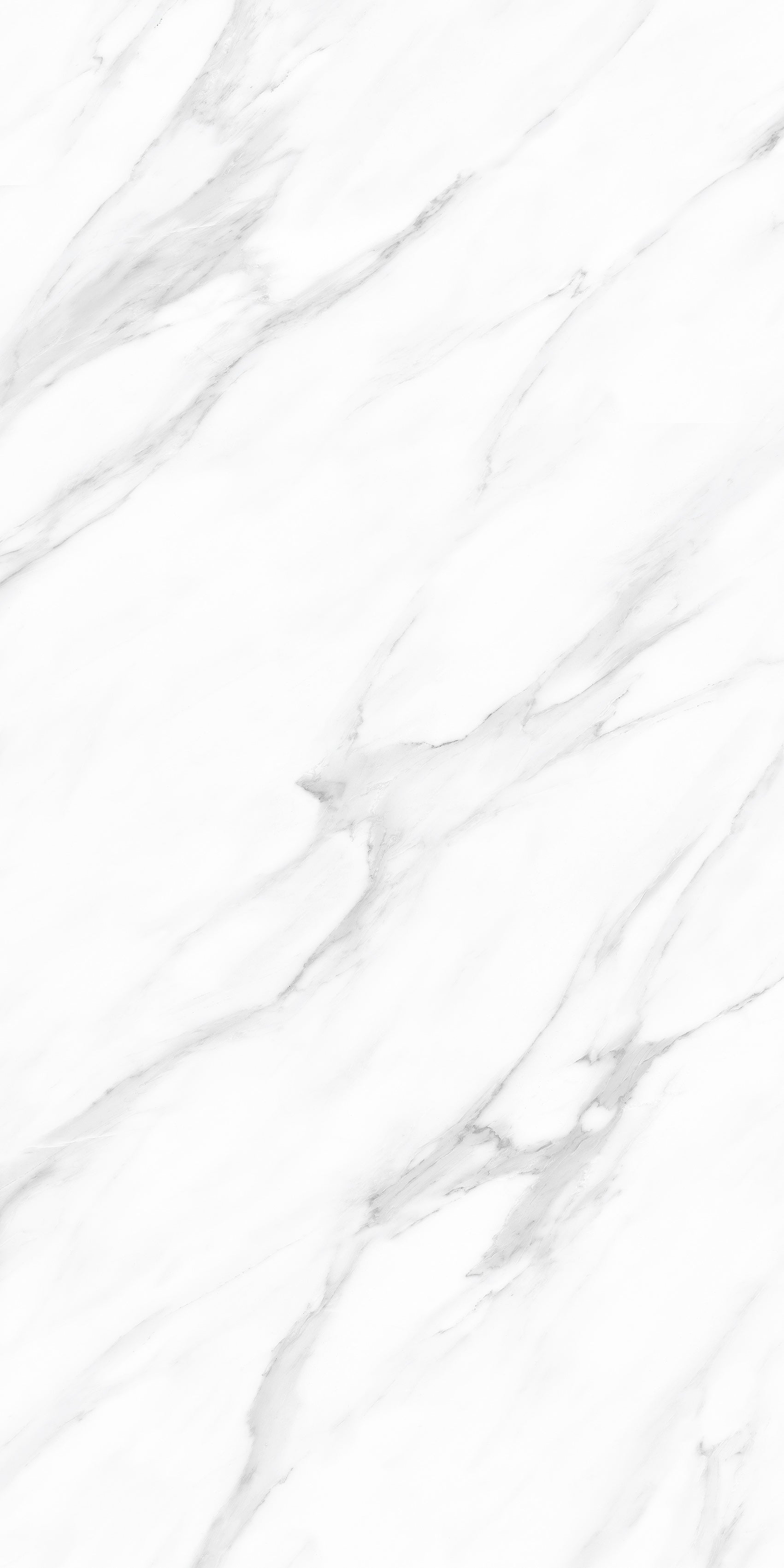 Carrara White Polished Marble Effect Porcelain 60x120cm Wall and Floor Tile