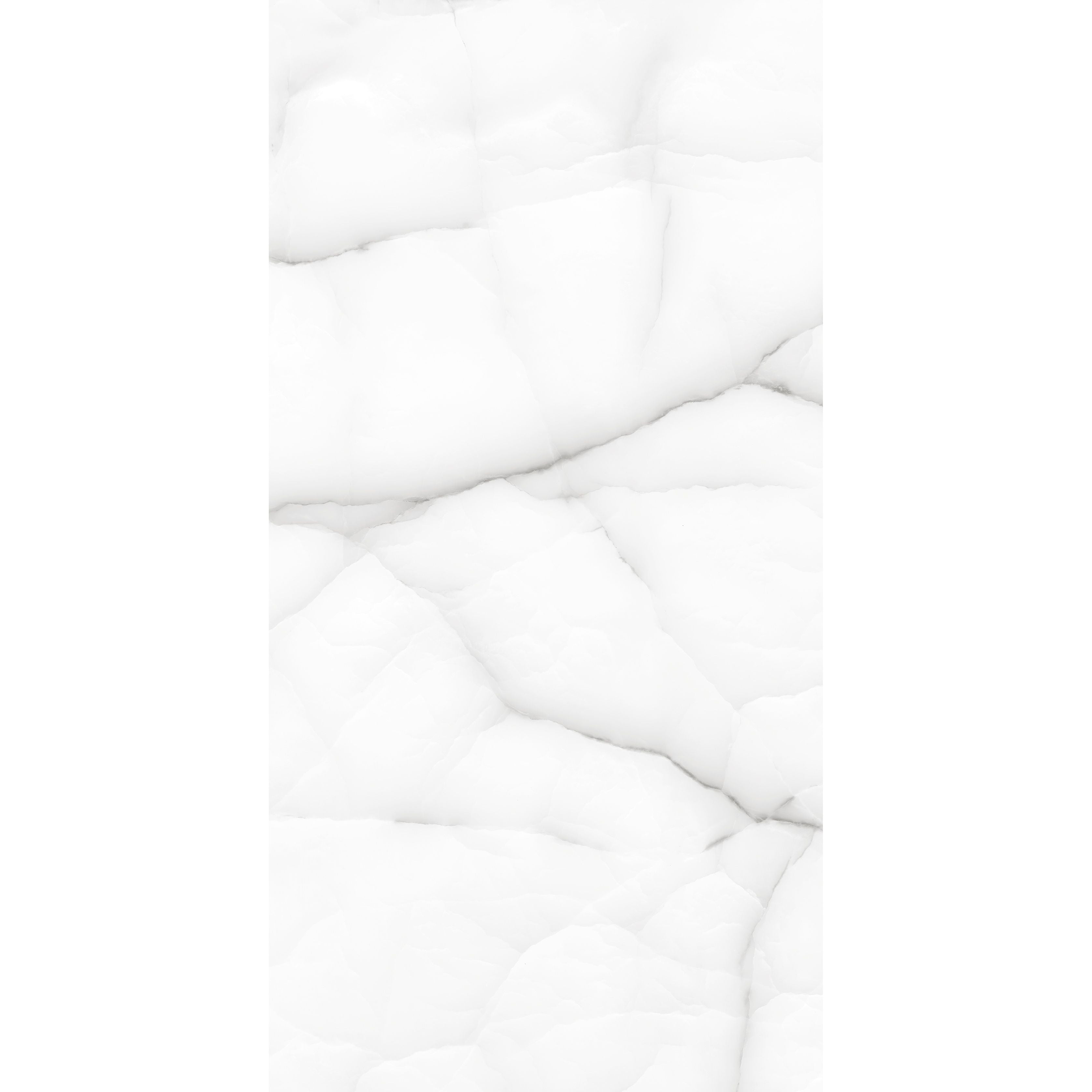 Crack White Carrara Marble Effect Gloss Porcelain 60x120cm Kitchen Bathroom Wall Floor Tiles