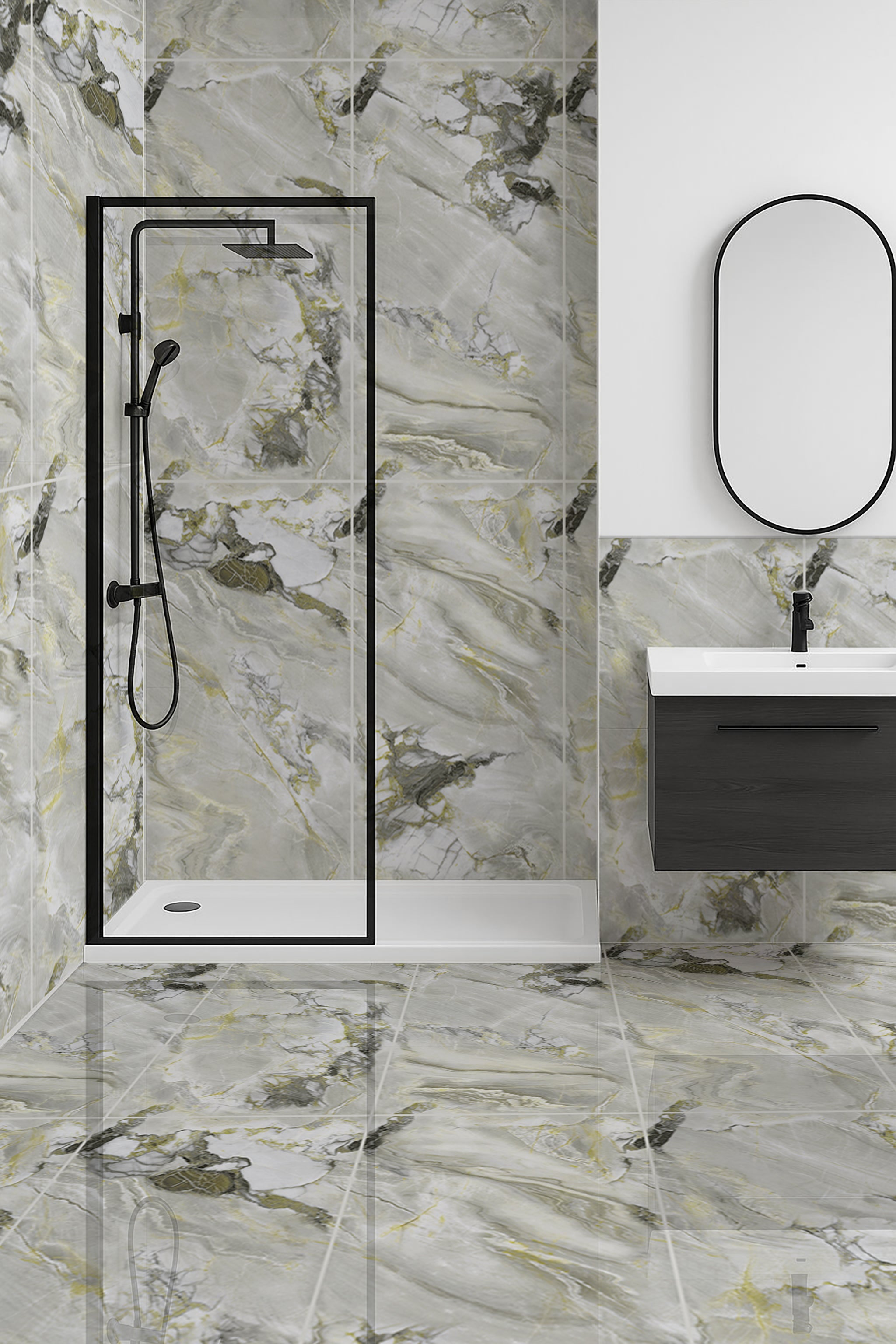 Astro Green Polished Porcelain 60x120cm Wall & Floor Tile