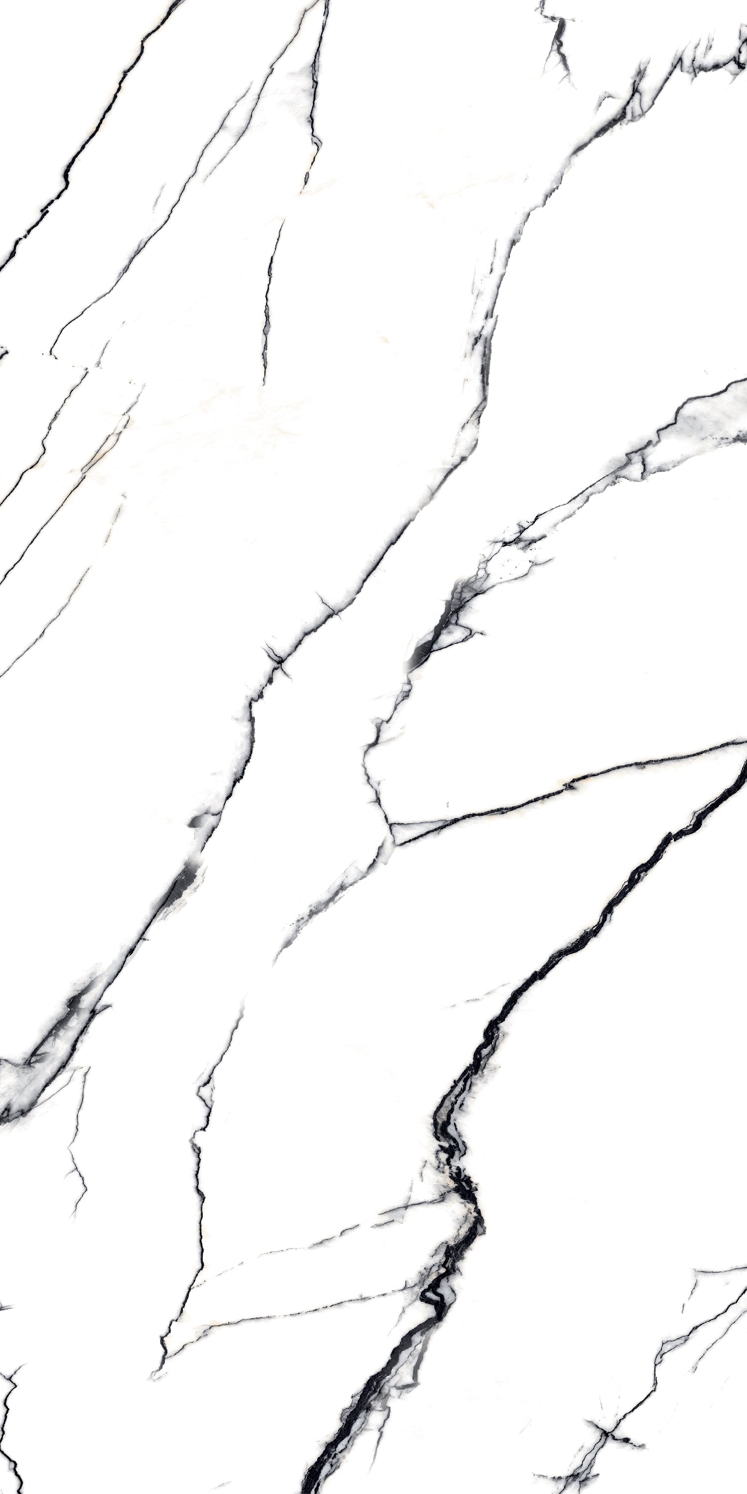 Silk White Marble Effect Polished Porcelain 60cm x 120cm Wall & Floor Tile