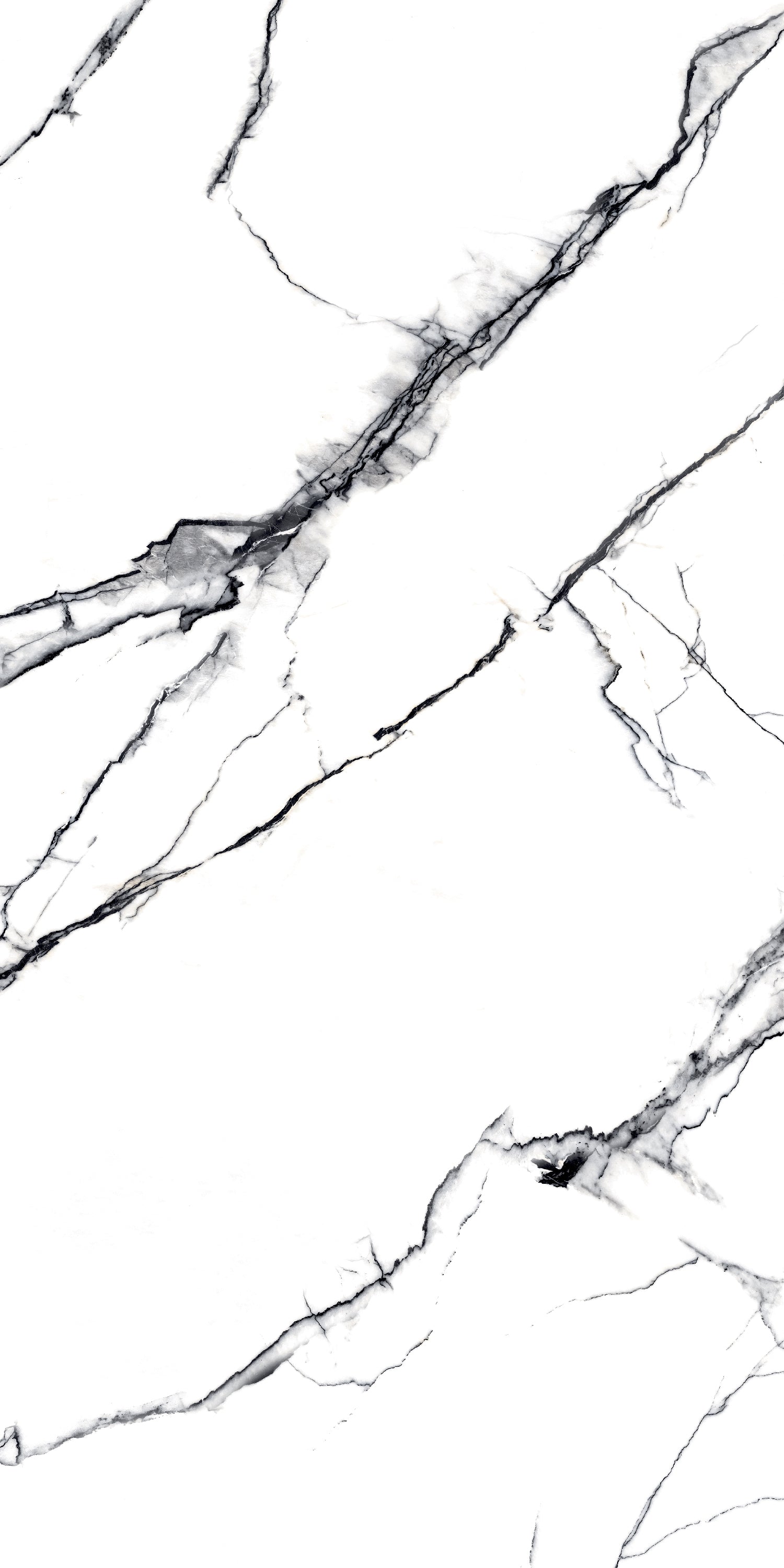 Silk White Marble Effect Polished Porcelain 60cm x 120cm Wall & Floor Tile