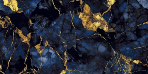 Thunder Gold Marble Effect Polished Porcelain 60x120cm Wall and Floor Tile