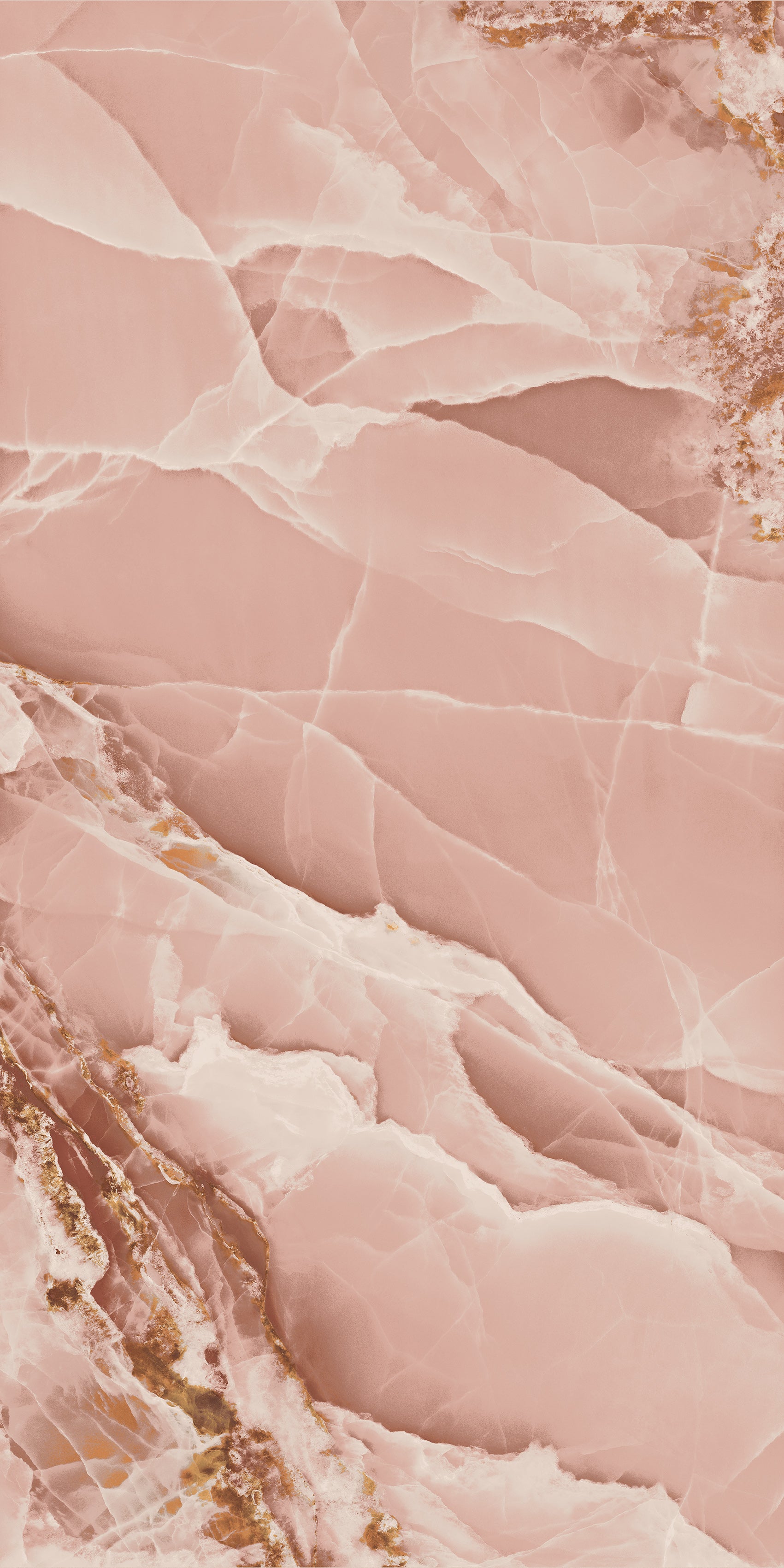 Onyx Pink Marble Effect Polished Porcelain 60x120cm Wall and Floor Tile