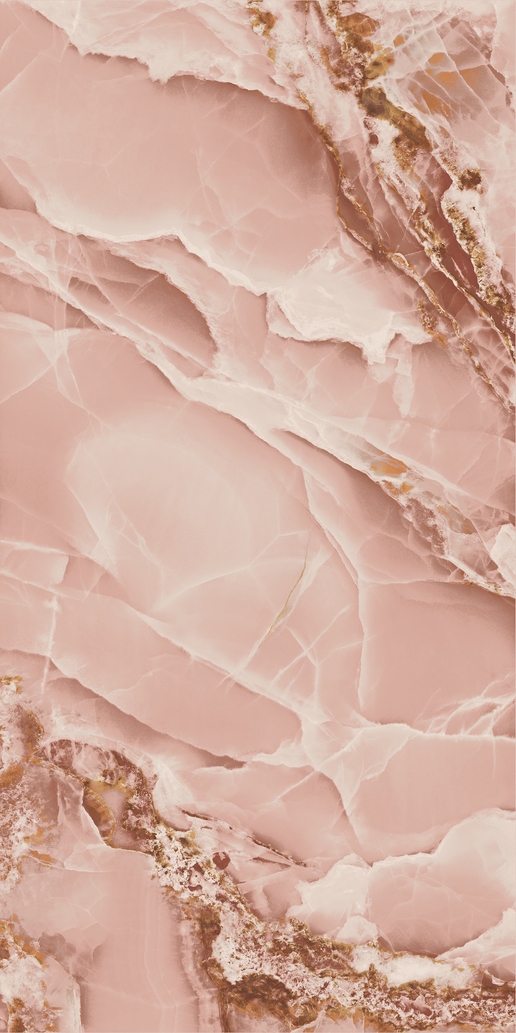 Onyx Pink Marble Effect Polished Porcelain 60x120cm Wall and Floor Tile