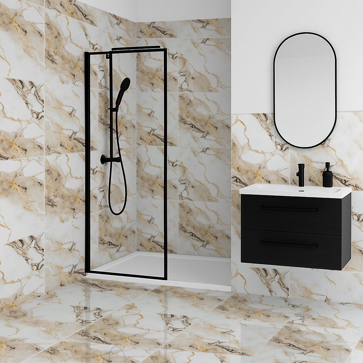 Afyon Gold Polished 60x60cm Porcelain Wall and Floor Tile - TILES Paradise
