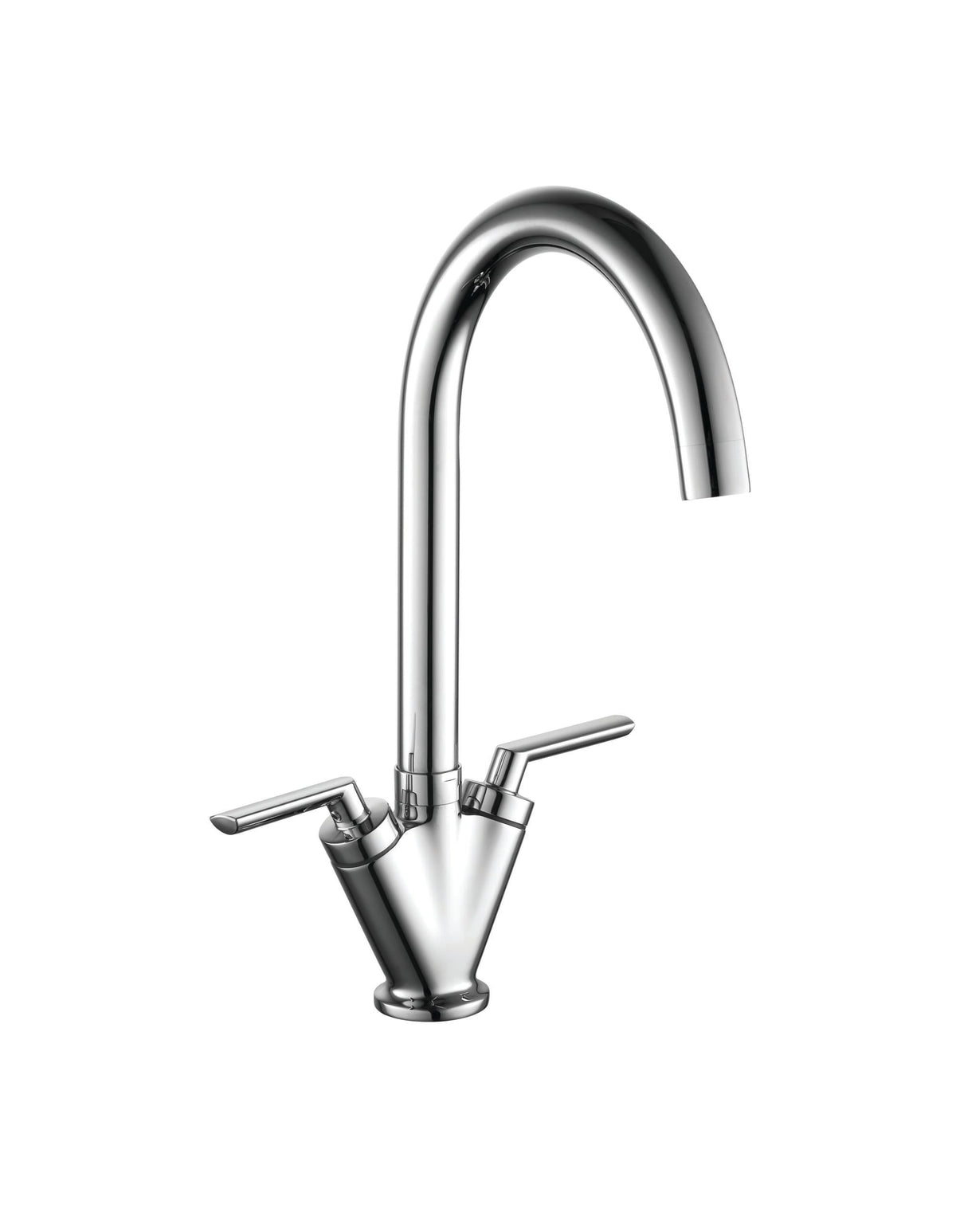 Alato Chrome Twin Lever Mono Kitchen Sink Mixer Tap