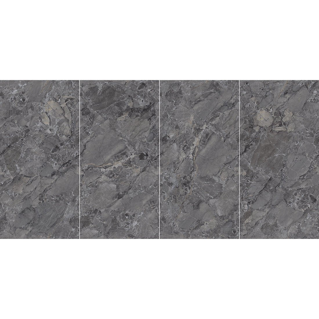 Alhambra Black Matt Anti - Slip Porcelain 60x120cm Kitchen Bathroom Wall Floor Tiles - TILES Paradise