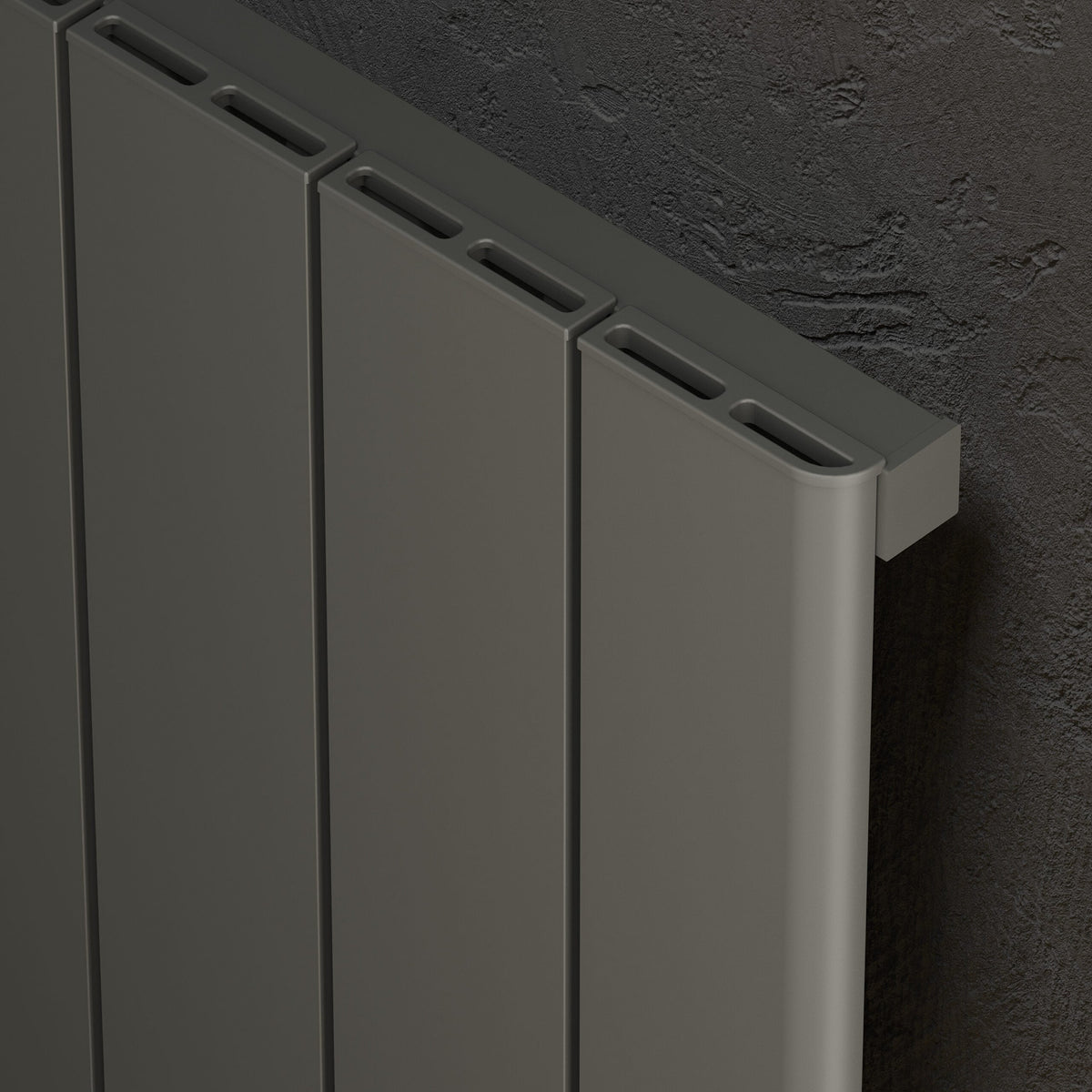 Allora Grey Horizontal Aluminium Radiator – Single Panel