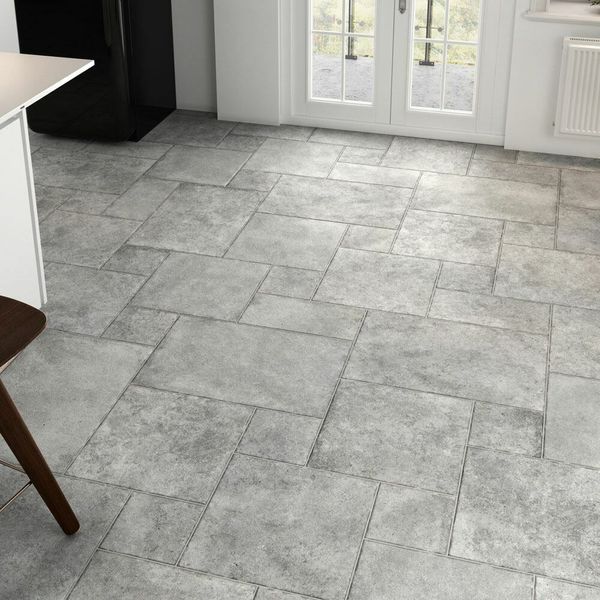 Stone Grey Modular Porcelain Matt 100x87cm Wall & Floor Tile