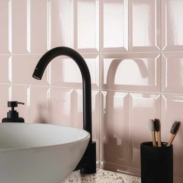 Pink Metro Tile 10x20cm Wall Tiles for kitchen and bathroom
