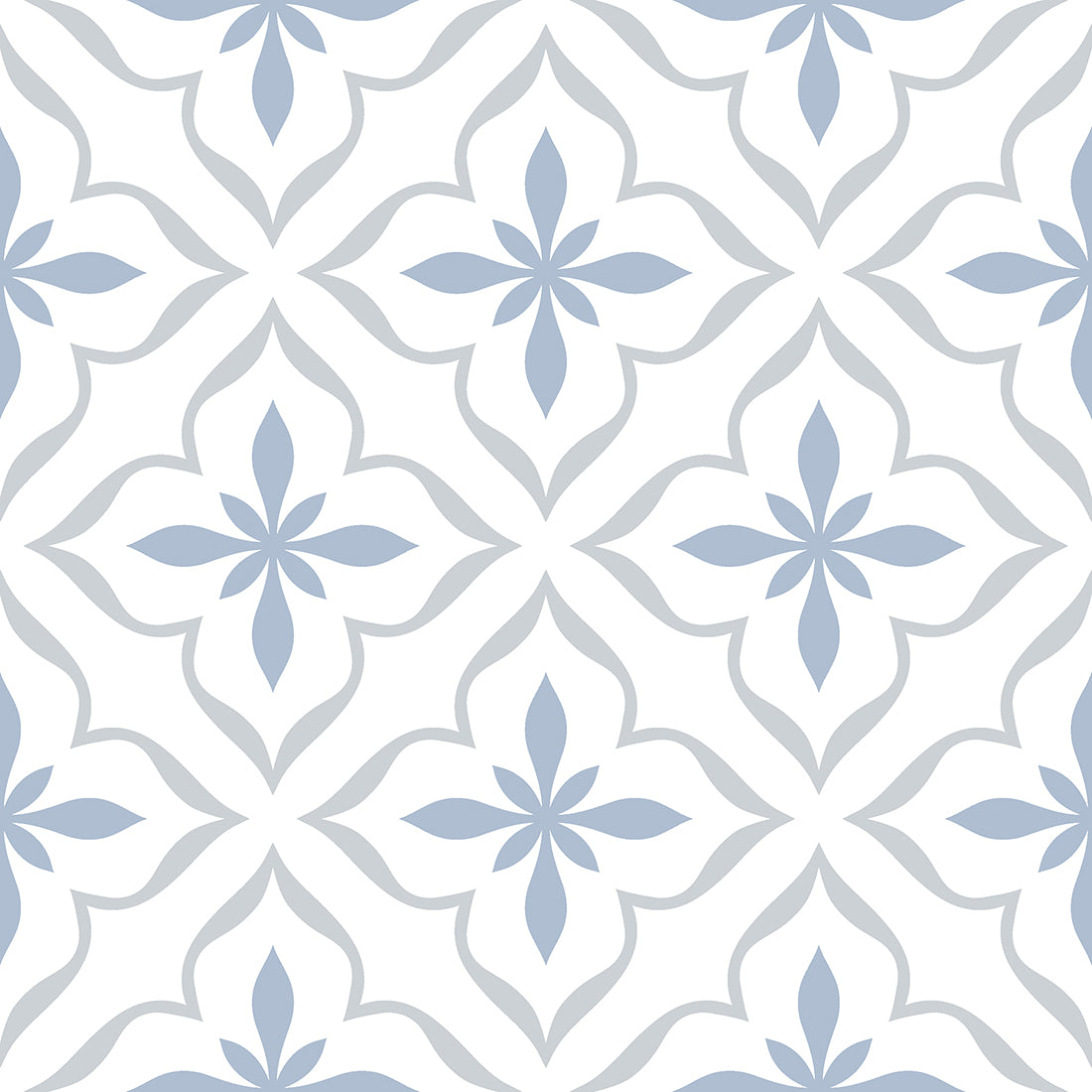Twilight Blue Matt 20x20cm Patterned Ceramic Wall & Floor Tiles