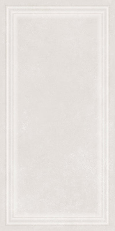 Arctic White Panel Frame Effect Matt Full Body Porcelain 60x120cm Wall & Floor Tile - TILES Paradise