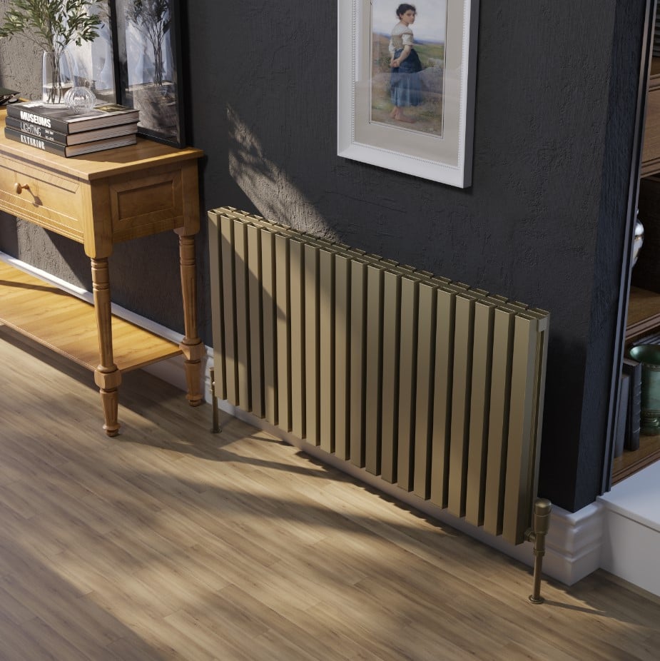 Ardea Bronze Horizontal Aluminium Radiator – Double Panel