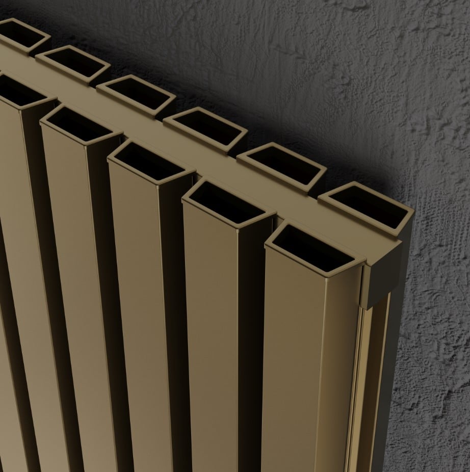 Ardea Bronze Vertical Aluminium Radiator – Double Panel