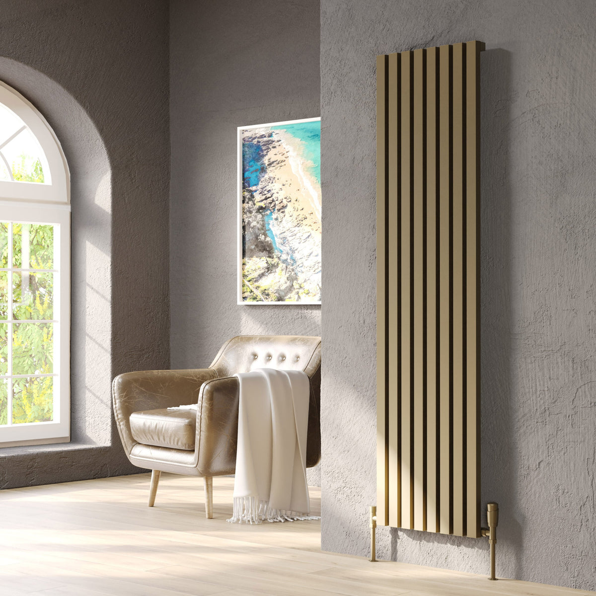 Ardea Bronze Vertical Aluminium Radiator – Single Panel – 1780x522mm