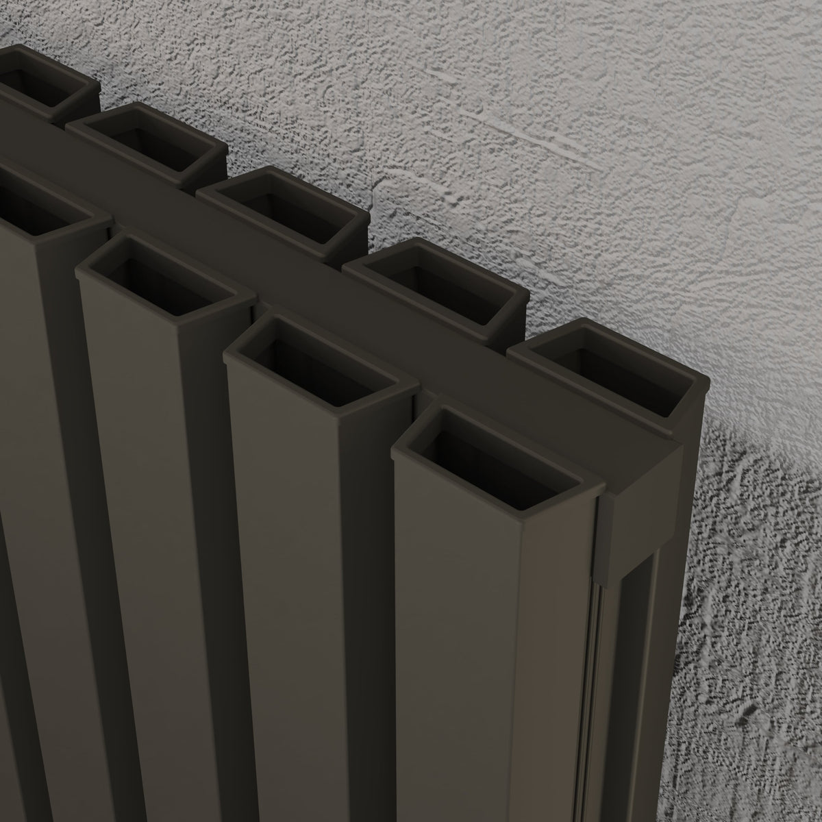 Ardea Grey Vertical Aluminium Radiator – Double Panel