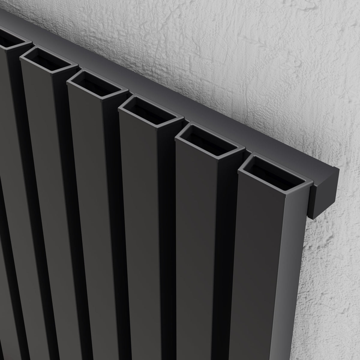 Ardea Grey Vertical Aluminium Radiator – Single Panel