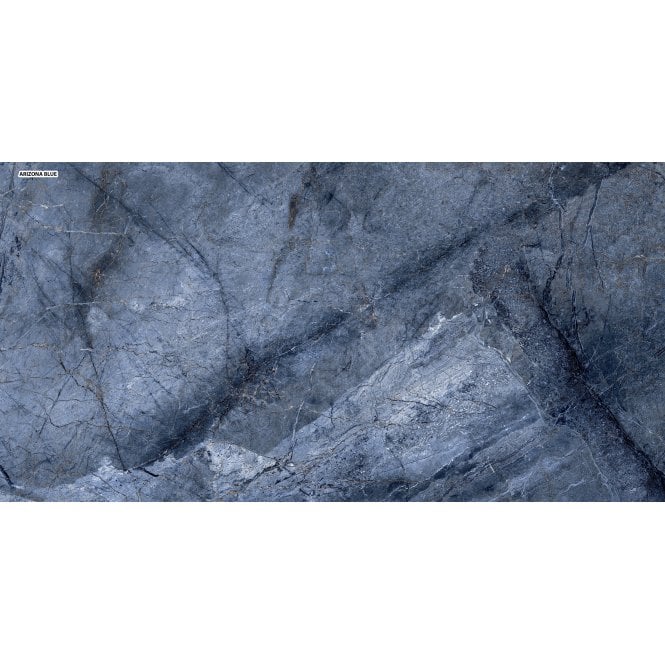 Arizona Blue Stone Polished Porcelain 60x120cm Wall & Floor Tile - TILES Paradise