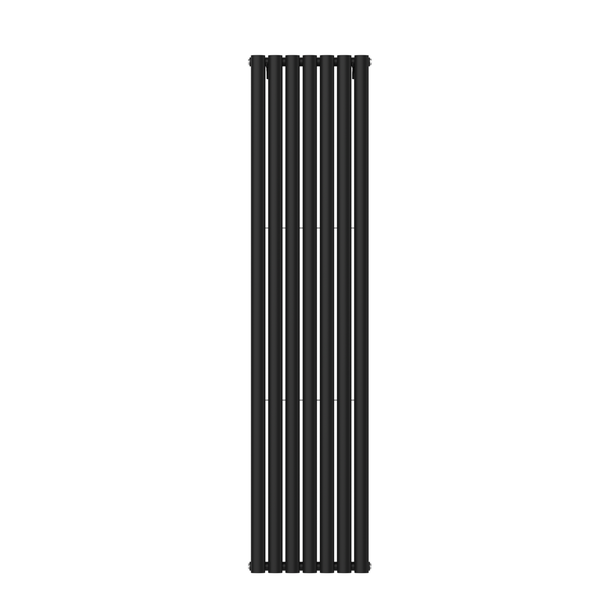 Asola Black Vertical Oval Tube Designer Radiator – Single Panel – 1800x420mm