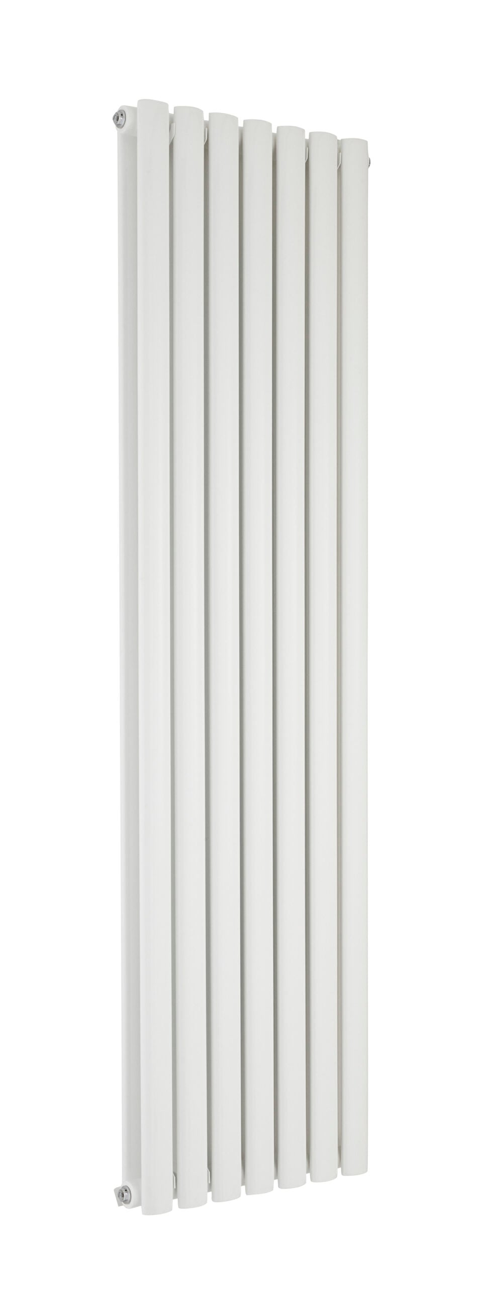 Asola White Vertical Oval Tube Designer Radiator – Double Panel