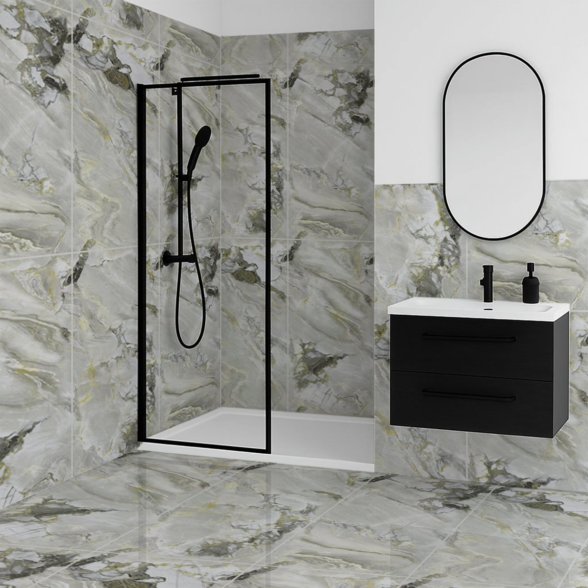Astro Green Onyx Polished Porcelain 60x120cm Wall & Floor Tile - TILES Paradise