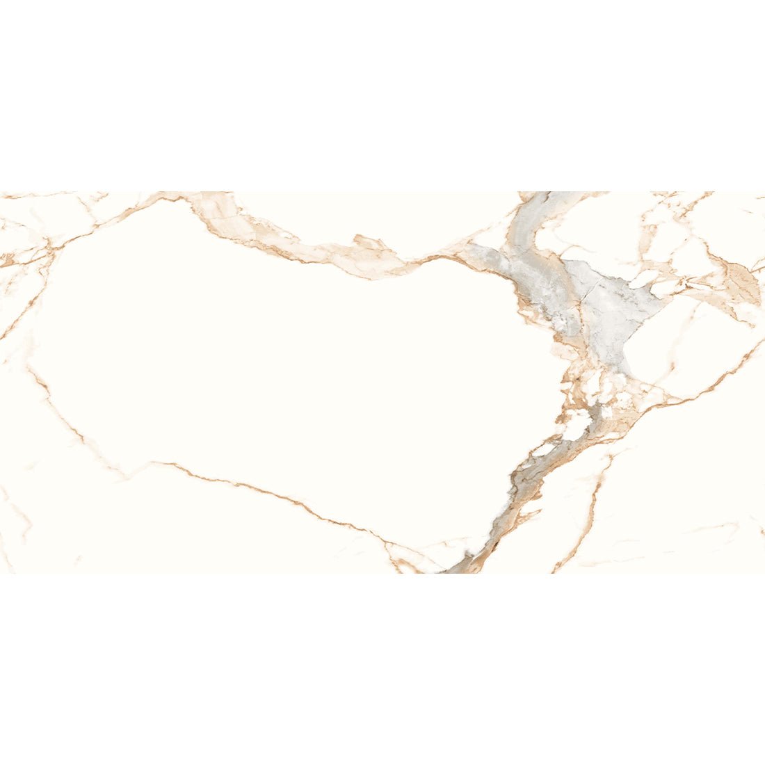 Athos Gold Marble Effect Polished 60x120cm Porcelain Wall & Floor Tile - TILES Paradise