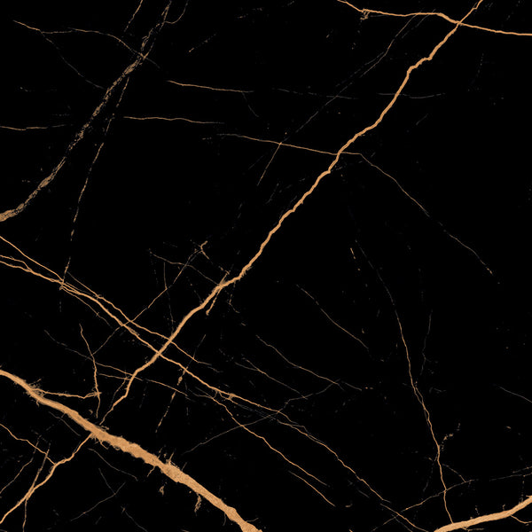 Epitome Black & Gold High Gloss Porcelain 60x60cm Kitchen Bathroom Wall & Floor Tile