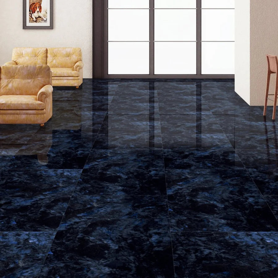 Pallet Deal: 60 Tiles (43 sq.m) - Forest Blue High Gloss Porcelain 60x120cm for Kitchen & Bathroom
