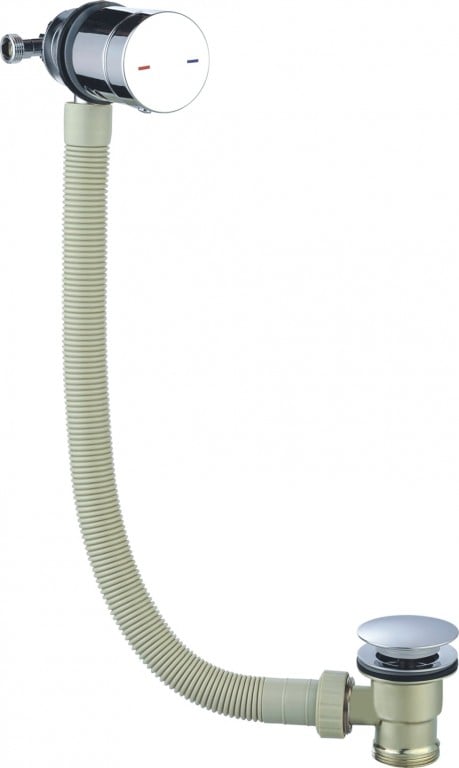 Bath Overflow Filler with Waste – Chrome