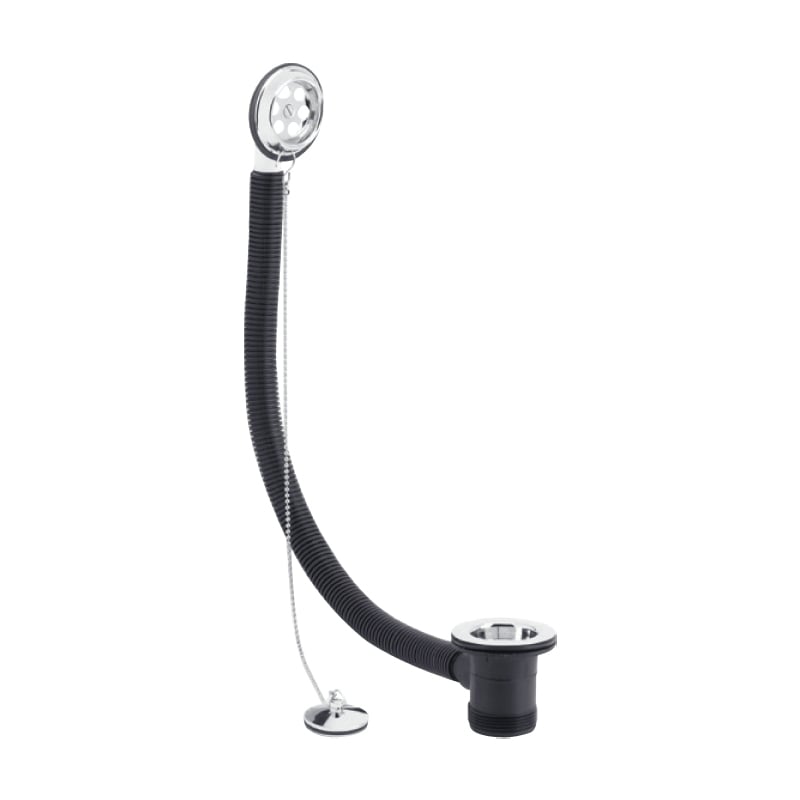 Bath Waste & Overflow with Plug & Chain – Chrome
