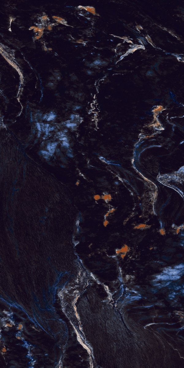 Blue Milkyway Marble Effect Polished Porcelain Tile 60x120cm - TILES Paradise