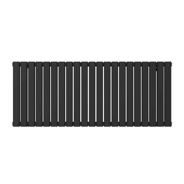 Bosca Black Horizontal Designer Radiator – Double Panel – 600x630mm