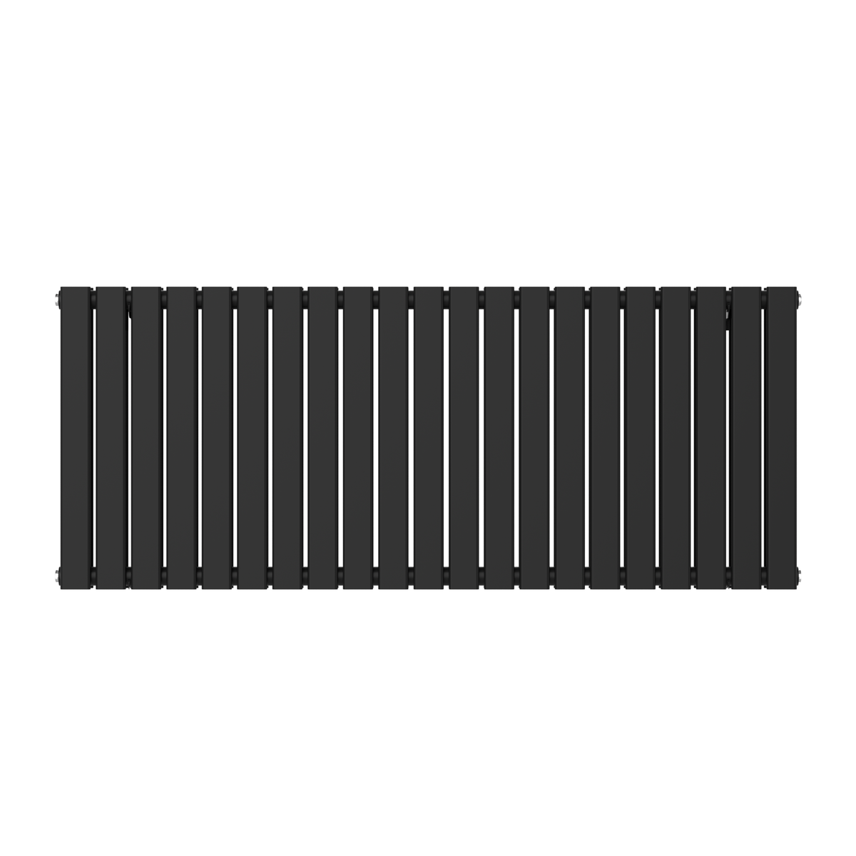 Bosca Black Horizontal Designer Radiator – Double Panel – 600x910mm