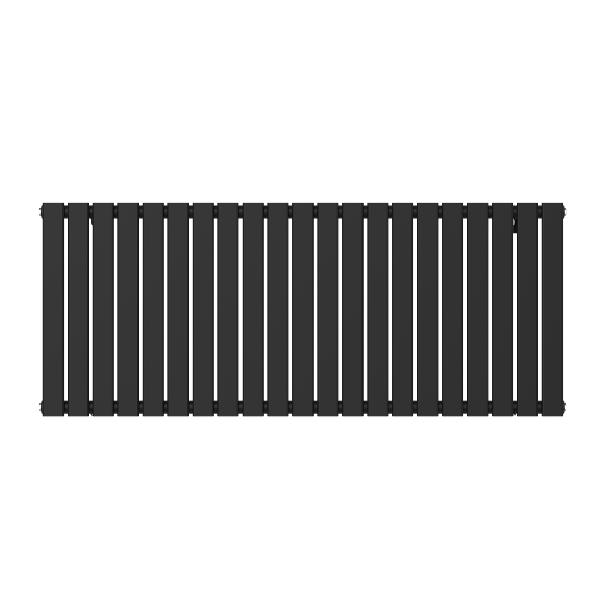Bosca Black Horizontal Designer Radiator – Single Panel – 600x770mm