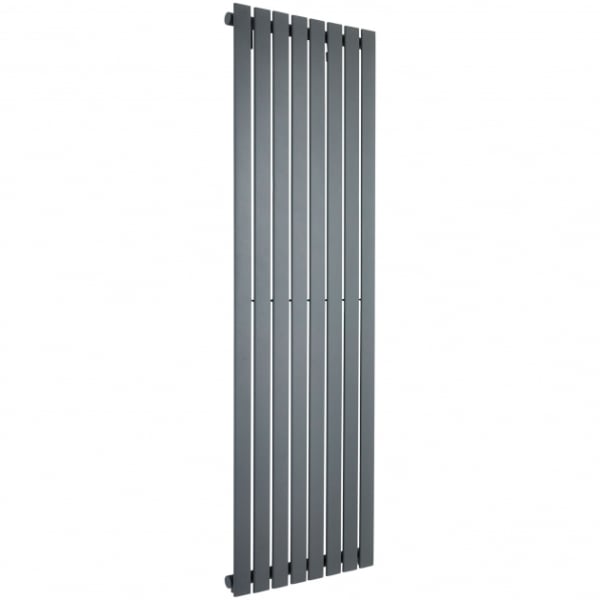 Bosca Textured Grey Vertical Designer Radiator – Double Panel