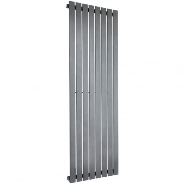 Bosca Textured Grey Vertical Designer Radiator – Single Panel