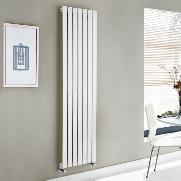 Bosca White Vertical Designer Radiator – Single Panel – 1800x420mm