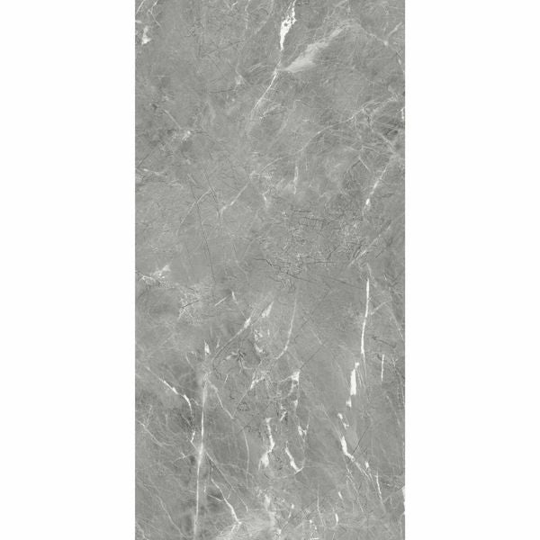 Job Lot Deal: 31 Tiles (22 sq.m) Cassia Breccia Grey 60x120cm Polished Porcelain Wall and Floor Tile