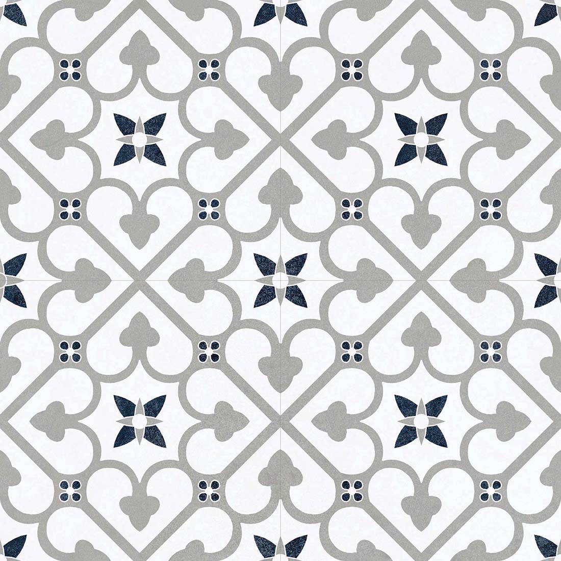 Twilight  Grey Matt 45x45cm Patterned Ceramic Wall & Floor Tiles