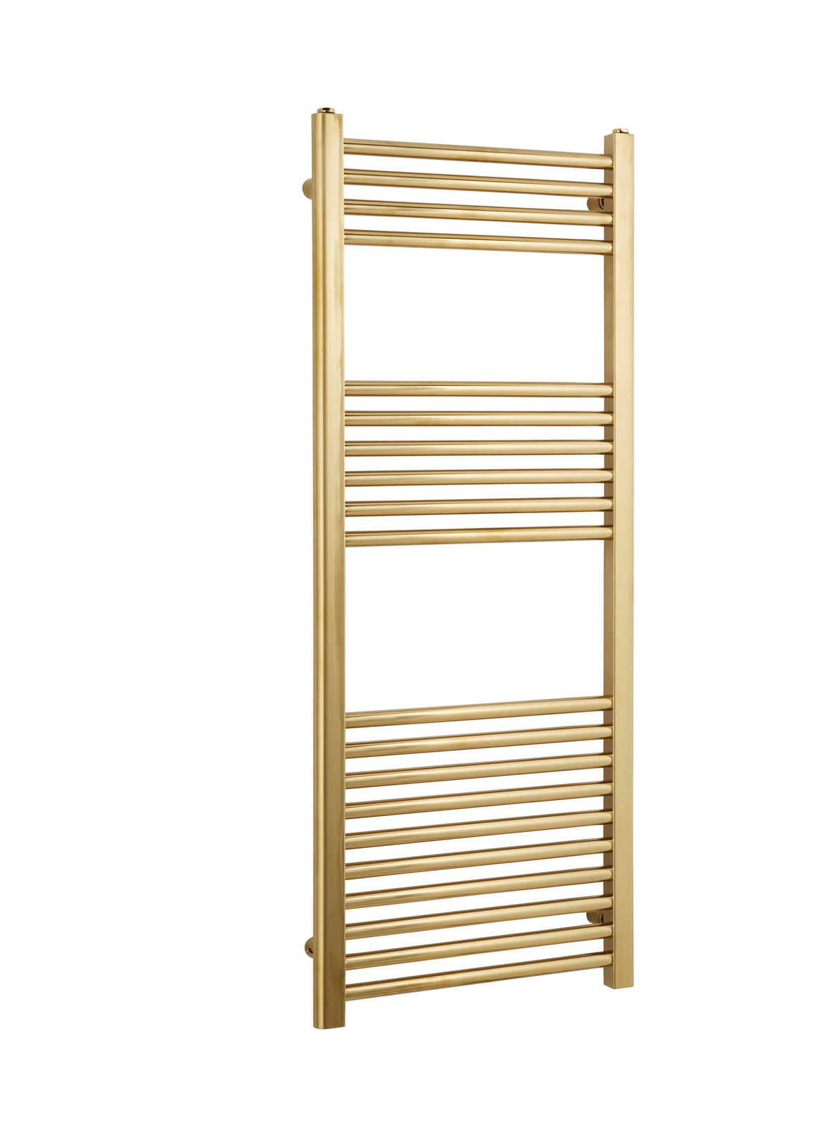 Brushed Brass Straight Ladder Heated Towel Rail – 22mm Bars