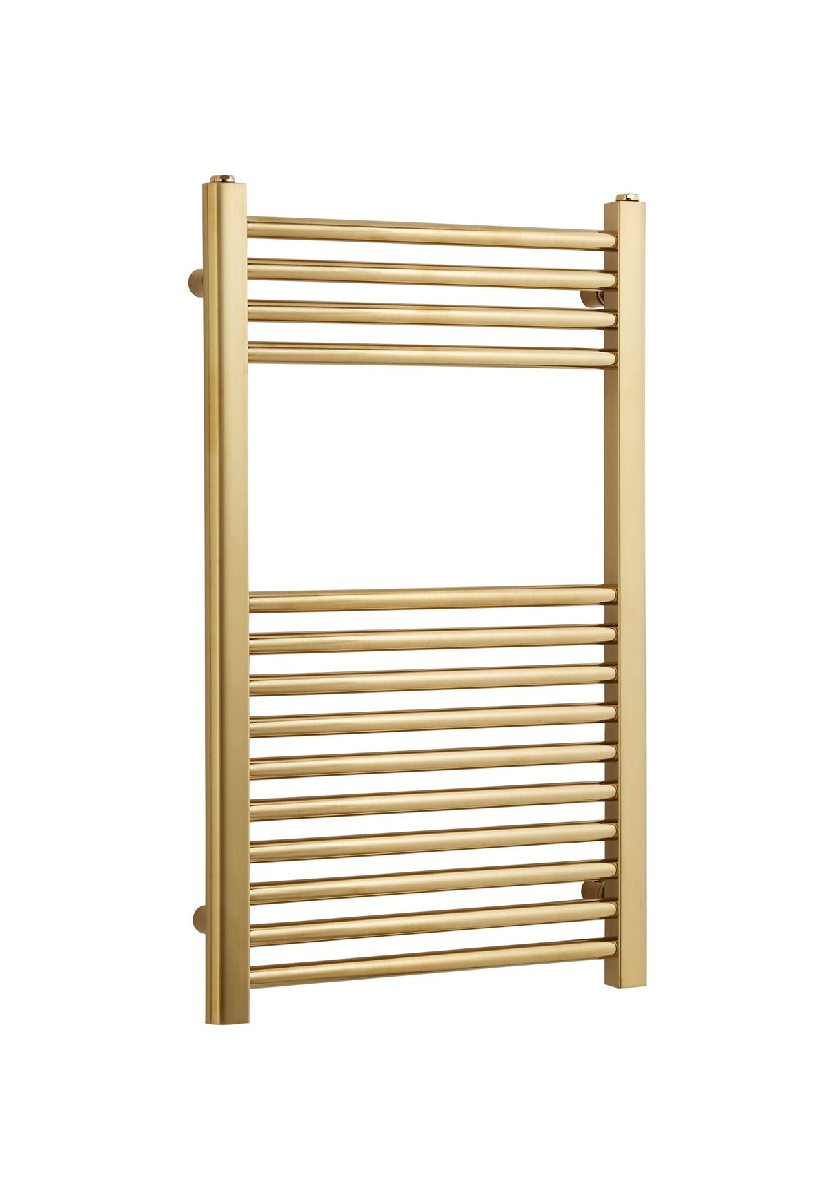 Brushed Brass Straight Ladder Heated Towel Rail – 22mm Bars